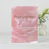 Delicate & Unique Wedding Invitation Kaart Roos (Staand voorkant)