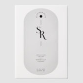 Delicate Vellum Transparency Elegant Black & White Uitnodigingen (Voorkant)