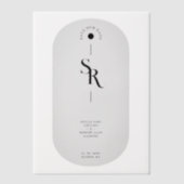 Delicate Vellum Transparency Elegant Black & White Vellum Uitnodigingen (Voorkant)