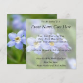 Delicate vergeet me niet bloemen kaart (Voorkant / Achterkant)