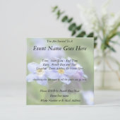 Delicate vergeet me niet bloemen kaart (Staand voorkant)