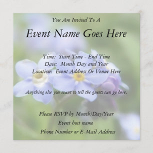 Delicate vergeet me niet bloemen kaart