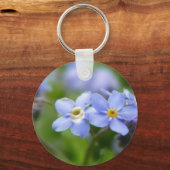 Delicate vergeet me niet bloemen sleutelhanger (Voorkant)