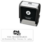 Delicate verlaat achternaam retouradres  zelfinktende stempel (In situ)