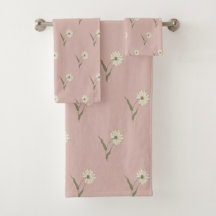 Delicate verstrooide Aster bloemen | Stof roze