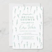 Delicate Verstrooide Wilde Bloemen Groene Bruids S Kaart (Voorkant)