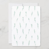 Delicate Verstrooide Wilde Bloemen Groene Bruids S Kaart (Achterkant)