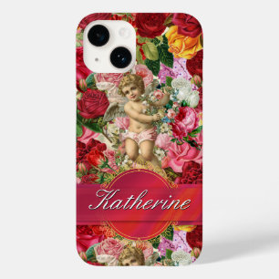  Delicate Victoriaans Rozen en Cherub Case-Mate iPhone 14 Hoesje