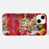 Delicate Victoriaans Rozen en Cherub Case-Mate iPhone Case (Achterkant (horizontaal))