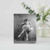 Delicate Vintage Ballerina Dancer Foto Briefkaart (Staand voorkant)