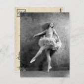 Delicate Vintage Ballerina Dancer Foto Briefkaart (Voorkant / Achterkant)