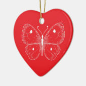 Delicate Vlinder Schets Keramisch Ornament (Links)