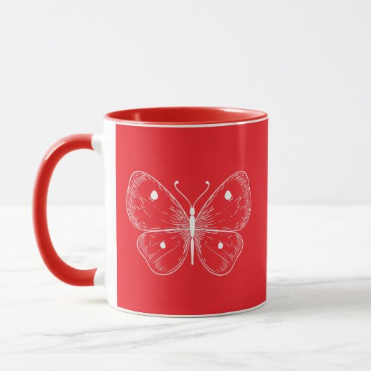 Delicate Vlinder Schets Mok (Links)
