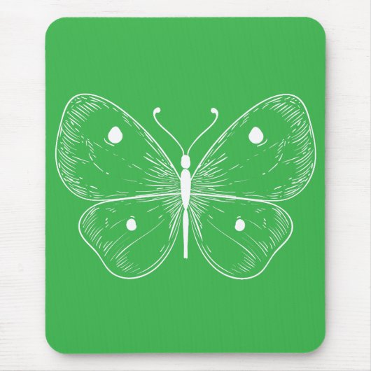 Delicate Vlinder Schets Muismat (Voorkant)