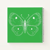 Delicate Vlinder Schets Notitieboek (Achterkant)
