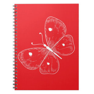 Delicate Vlinder Schets Notitieboek