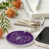 Delicate Vlinder Schets Sleutelhanger (Voorkant Rechts)