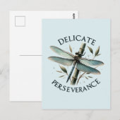 Delicate Volharding - Artistieke Libel Briefkaart (Voorkant / Achterkant)