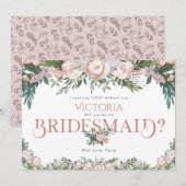 Delicate Watercolor Bloeiende Bloemen Kaart (Voorkant / Achterkant)