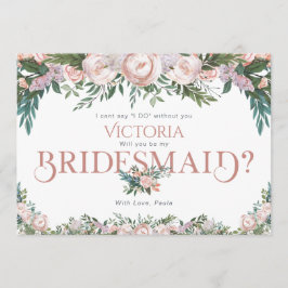 Delicate Watercolor Bloeiende Bloemen Kaart