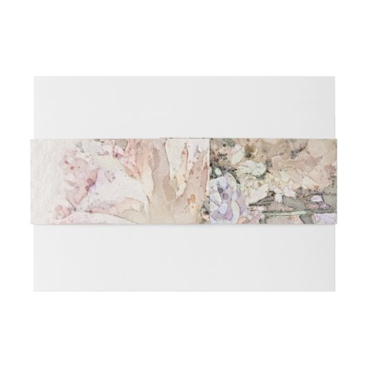 Delicate Watercolor Bloemen Bruiloft Uitnodigingen Wikkel (Achterkant Voorbeeld)