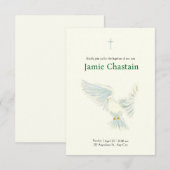 Delicate Watercolor Dove Doop I Kaart (Voorkant / Achterkant)