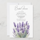 Delicate Watercolor Heather Bruidsuitnodiging Kaart (Voorkant)