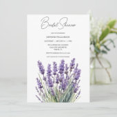 Delicate Watercolor Heather Bruidsuitnodiging Kaart (Staand voorkant)