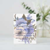 Delicate Watercolor Lavendel Anemoon Bruidsdouche Briefkaart (Staand voorkant)