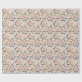 Delicate Watercolor Roses In Soft Pastel Colors  Cadeaupapier (Vlak)