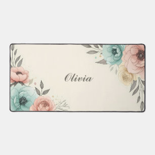 Delicate Watercolor Sketchy Bloemen  Bureaumat