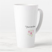Delicate Watercolor Wildebloemen Latte Mok (Rechterhoek)