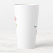 Delicate Watercolor Wildebloemen Latte Mok (Voorkant)