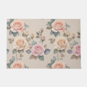 Delicate watercolorrozen in zachte pastelkleuren deurmat (Voorkant)