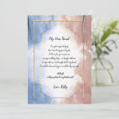 Delicate waterverf allude zal mijn bruidsmeisje zi kaart (Staand voorkant)