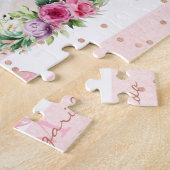 Delicate Waterverf Ballerina en Unicorn Monogram Legpuzzel (Zijkant)
