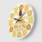 Delicate Waterverf Ballerina Monogram Grote klok (Hoek)