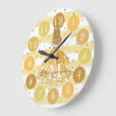 Delicate Waterverf Ballerina Monogram Grote Klok (Hoek)