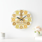 Delicate Waterverf Ballerina Monogram Grote Klok (Huis)