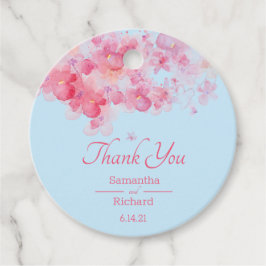 Delicate Waterverf Bloemen Bedankjes Labels