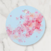 Delicate Waterverf Bloemen Bedankjes Labels (Achterkant)