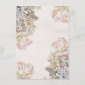 Delicate Waterverf Bloemen Bruiloft Menu (Achterkant)