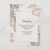 Delicate Waterverf Bloemen Bruiloft Receptie Kaart (Voorkant / Achterkant)