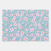 Delicate waterverf bloemen inpakpapier vel (Voorkant 2)