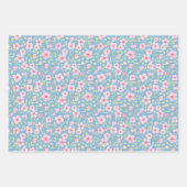 Delicate waterverf bloemen inpakpapier vel (Voorkant)