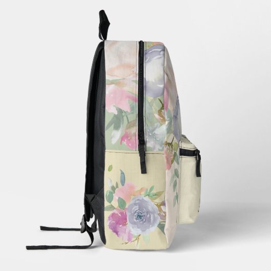 Delicate Waterverf Bloemen Rugzak (Links)