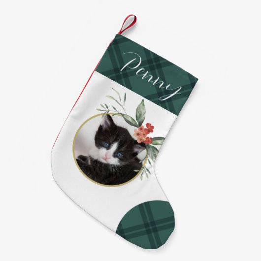 Delicate Waterverf bloemenkerst Kleine Kerstsok (Voorkant (Hangend))