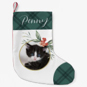 Delicate Waterverf bloemenkerst Kleine Kerstsok (Voorkant)