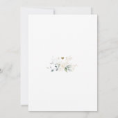 Delicate Waterverf Bloemige Bladeren Gouden Bruilo Kaart (Achterkant)