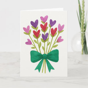 Delicate Waterverf Boeket Design Groet Kaart